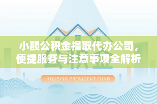 新宾小额公积金提取代办公司，便捷服务与注意事项全解析