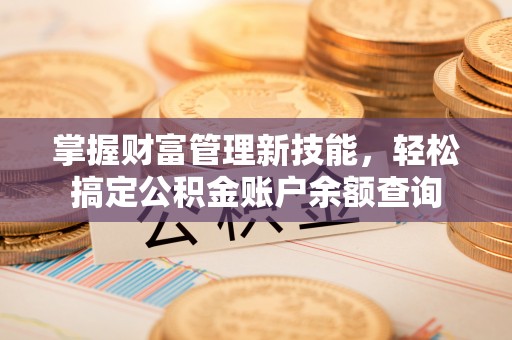 新宾掌握财富管理新技能，轻松搞定公积金账户余额查询