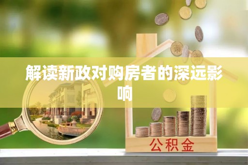 新宾解读新政对购房者的深远影响