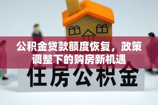 新宾公积金贷款额度恢复，政策调整下的购房新机遇