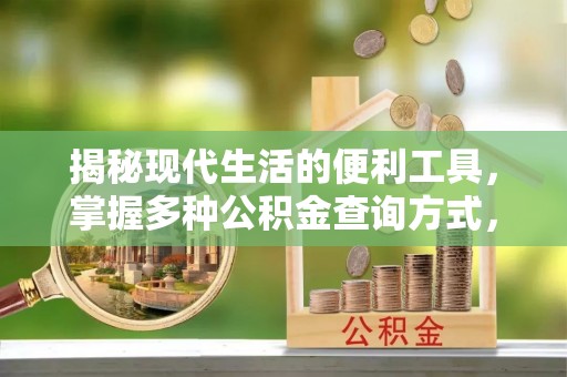 新宾揭秘现代生活的便利工具，掌握多种公积金查询方式，让财富管理更轻松