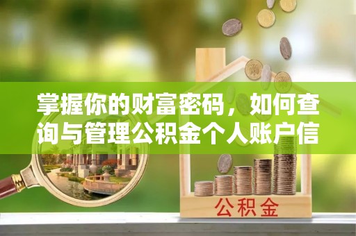 新宾掌握你的财富密码，如何查询与管理公积金个人账户信息